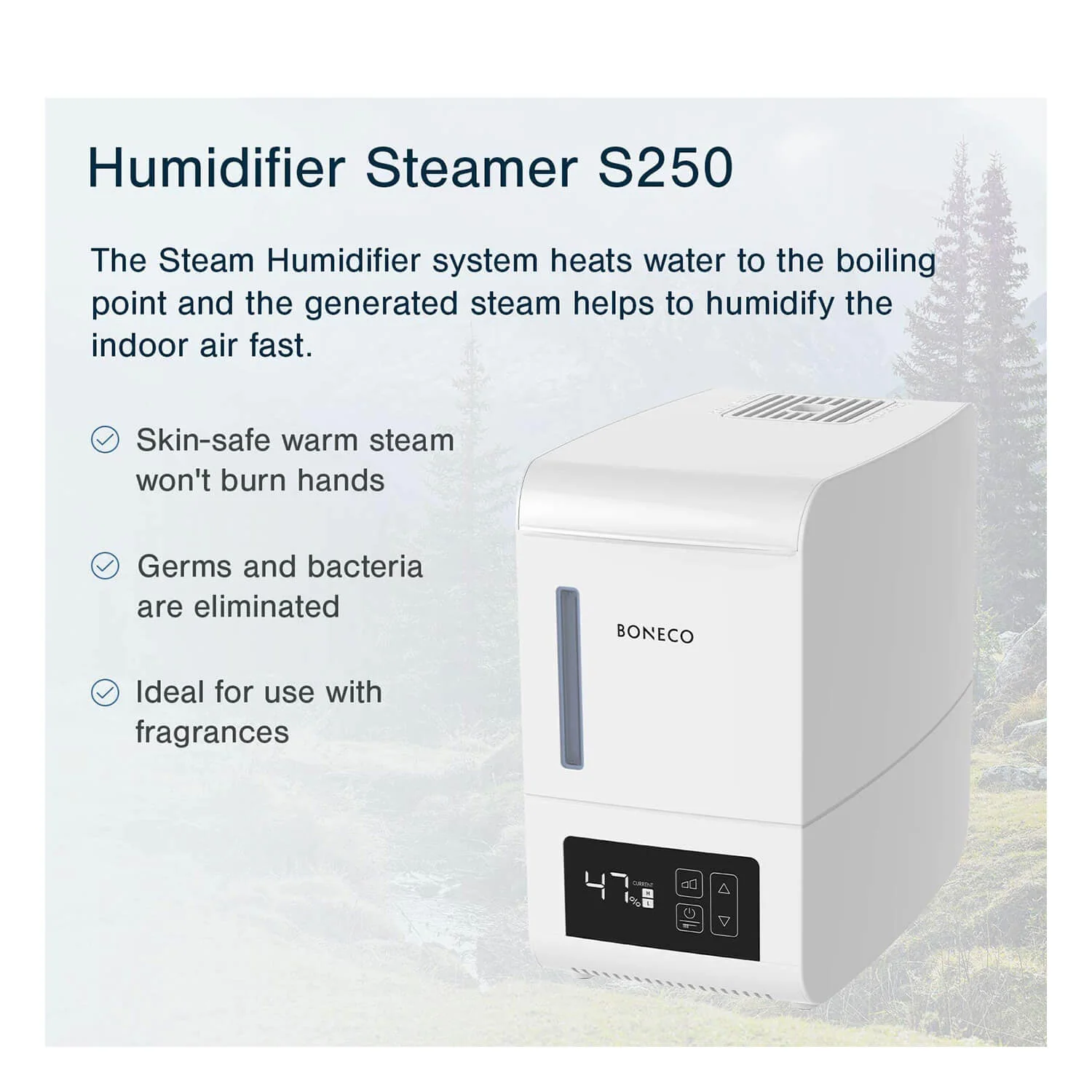 BONECO - P50 Personal 2-in-1 Aroma Diffuser and Ionizer (White) - Image 4